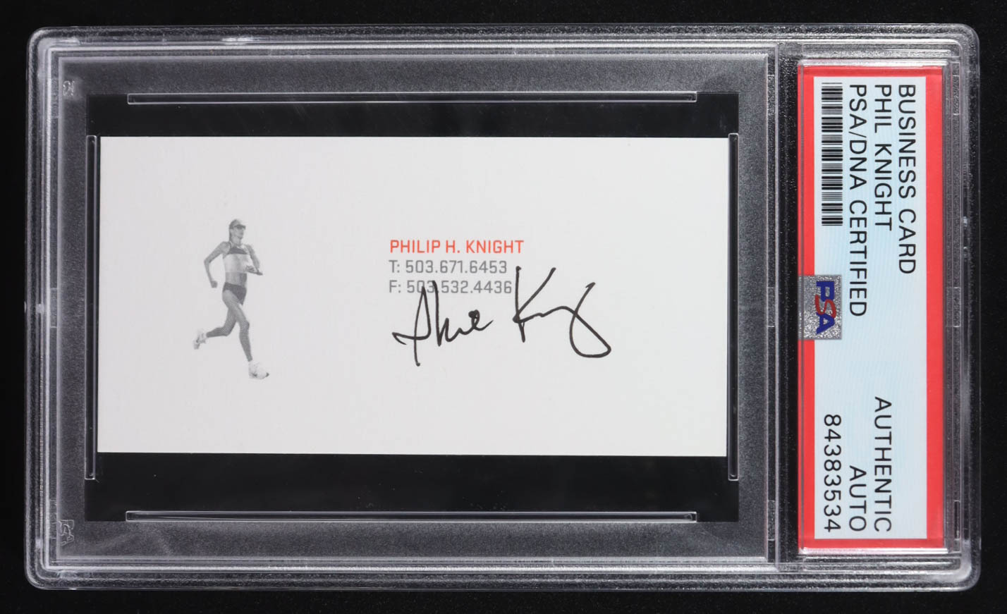 Phil Knight Signed Business Card Nike (PSA) at PristineAuction.com Phil Knight Signed Business Card Nike (PSA) at PristineAuction.com