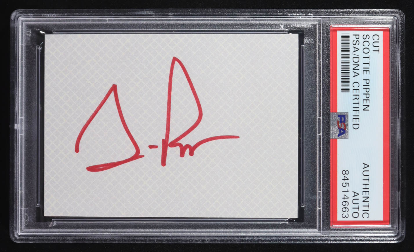 Scottie Pippen Signed Cut (PSA) at PristineAuction.com Scottie Pippen Signed Cut (PSA) at PristineAuction.com