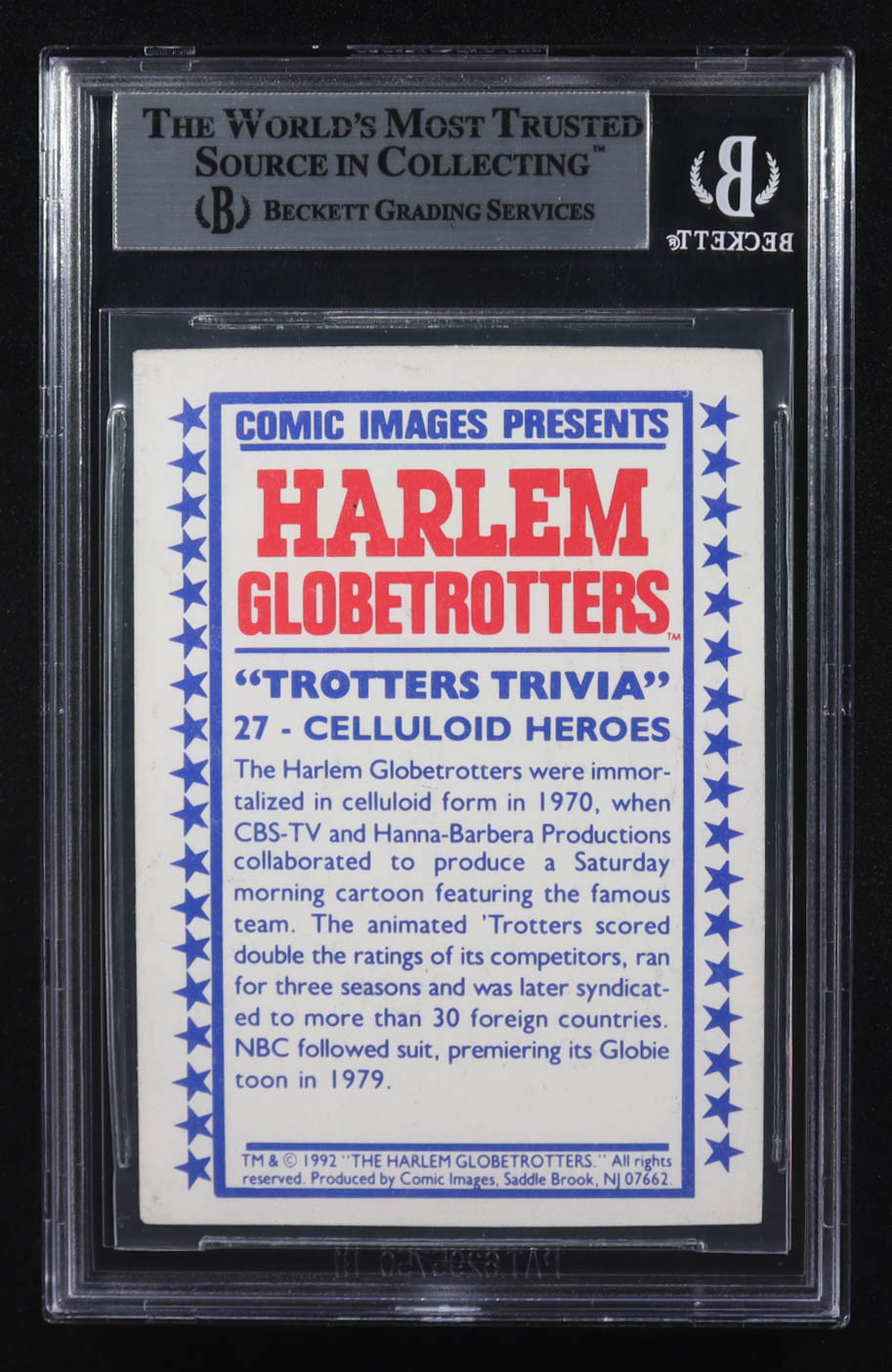 Geese Ausbie Signed 1992 Comic Images Globetrotters #27 (BGS) at PristineAuction.com Geese Ausbie Signed 1992 Comic Images Globetrotters #27 (BGS) at PristineAuction.com