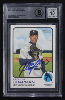 Aroldis Chapman Signed 2022 Topps Heritage #287 (BGS Encapsulated) at PristineAuction.com