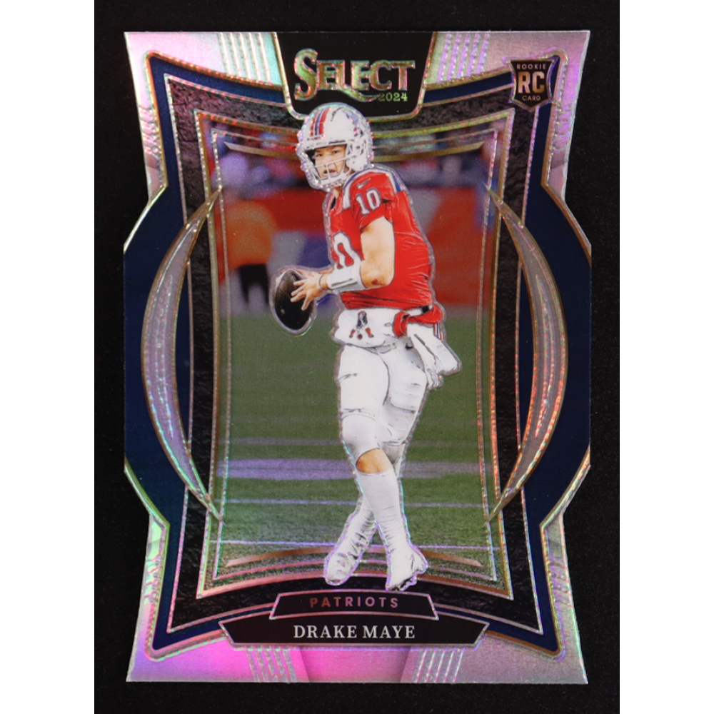 Drake Maye 2024 Select Prizm Silver Die Cut #27 RC at PristineAuction.com