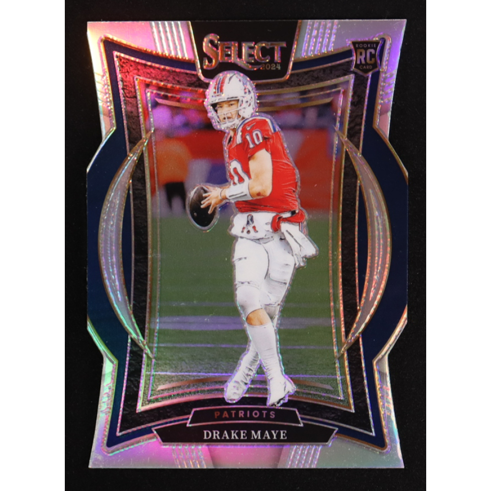 Drake Maye 2024 Select Prizm Silver Die Cut #27 RC at PristineAuction.com