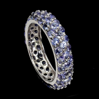 4.00 Carats Tanzanite Eternity Ring | $2,000 Estimated Retail Value (UGL Cert) | Brand New at PristineAuction.com