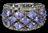 3.00 Carats Tanzanite & Multi-Gemstone Ring | $1,350 Estimated Retail Value (UGL Cert) | Brand New at PristineAuction.com