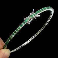 3.00 Carats Emerald Bangle Bracelet | $1,650 Estimated Retail Value (UGL Cert) | Brand New at PristineAuction.com