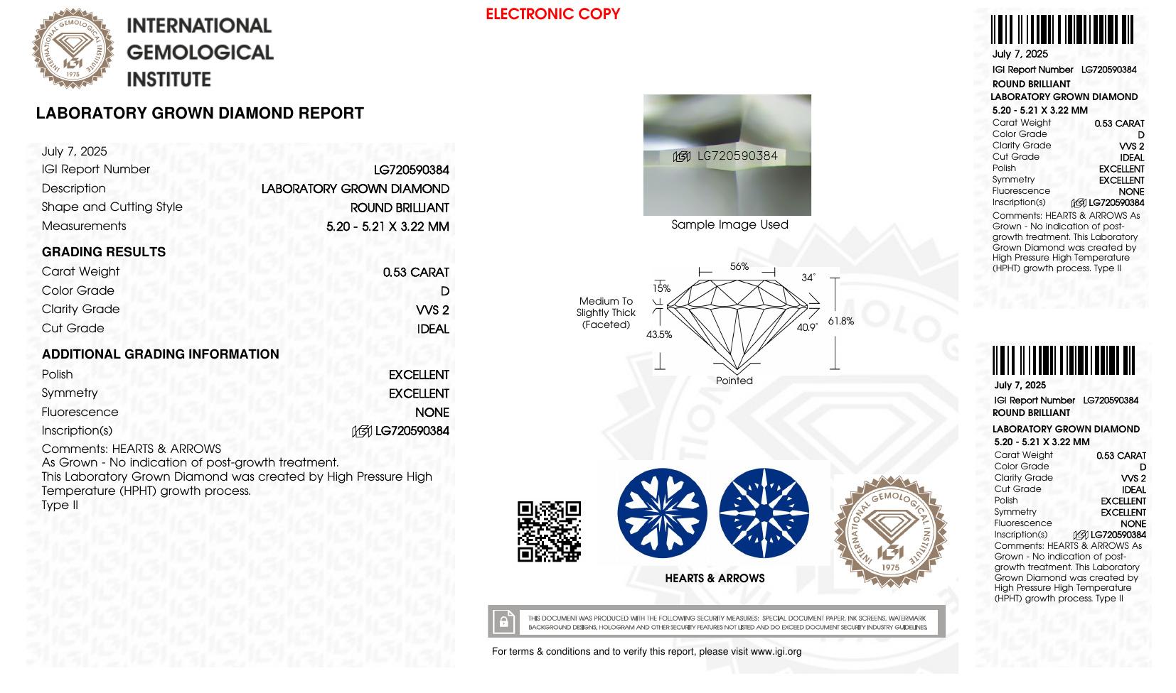 1.06 Carats Lab Grown Diamond Stud Earrings D, VVS2 | $2,200 Estimated Retail Value (UGL & IGI Certs) | Brand New | Round Brilliant Ideal Cut at PristineAuction.com 1.06 Carats Lab Grown Diamond Stud Earrings D, VVS2 | $2,200 Estimated Retail Value (UGL & IGI Certs) | Brand New | Round Brilliant Ideal Cut at PristineAuction.com