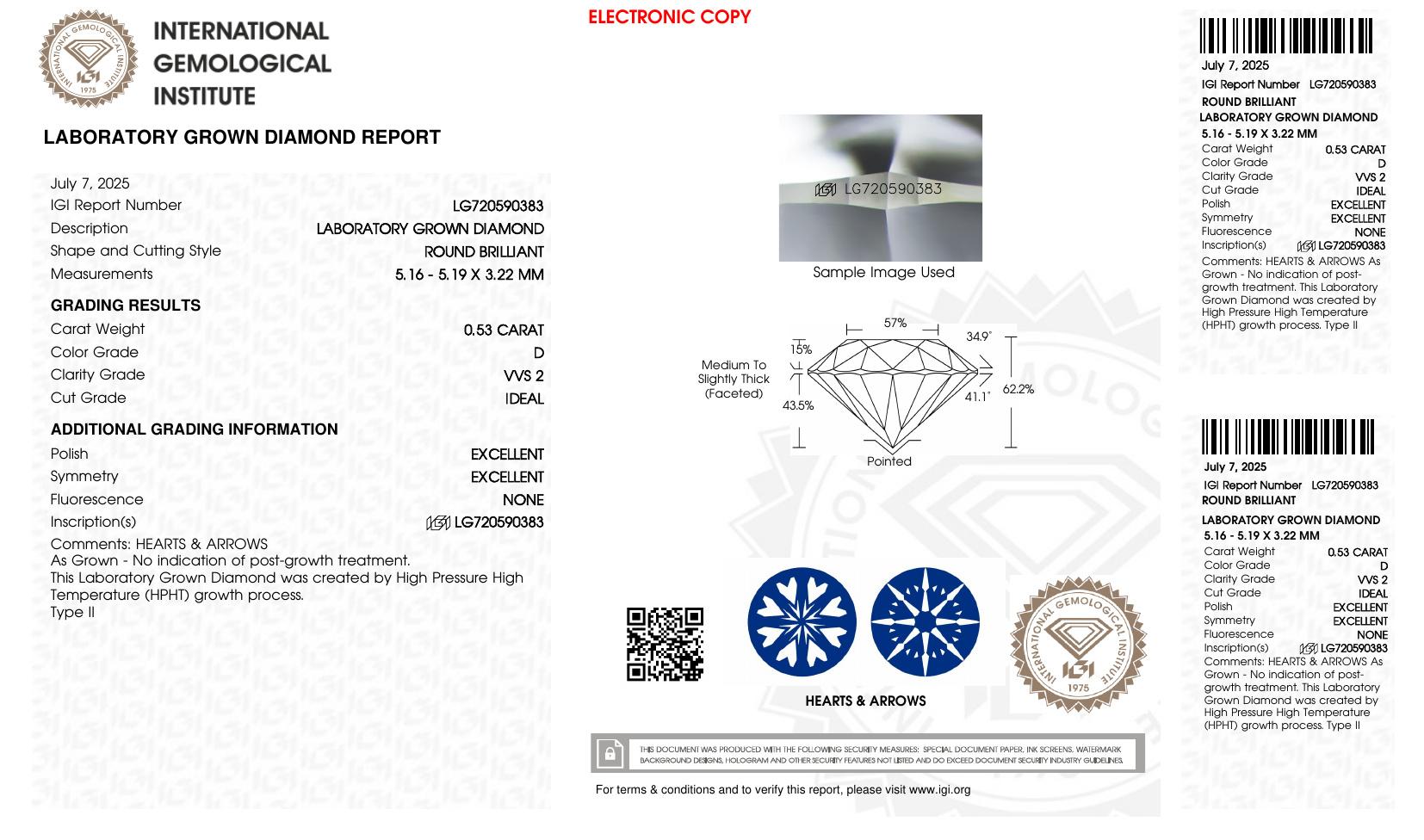 1.06 Carats Lab Grown Diamond Stud Earrings D, VVS2 | $2,200 Estimated Retail Value (UGL & IGI Certs) | Brand New | Round Brilliant Ideal Cut at PristineAuction.com 1.06 Carats Lab Grown Diamond Stud Earrings D, VVS2 | $2,200 Estimated Retail Value (UGL & IGI Certs) | Brand New | Round Brilliant Ideal Cut at PristineAuction.com