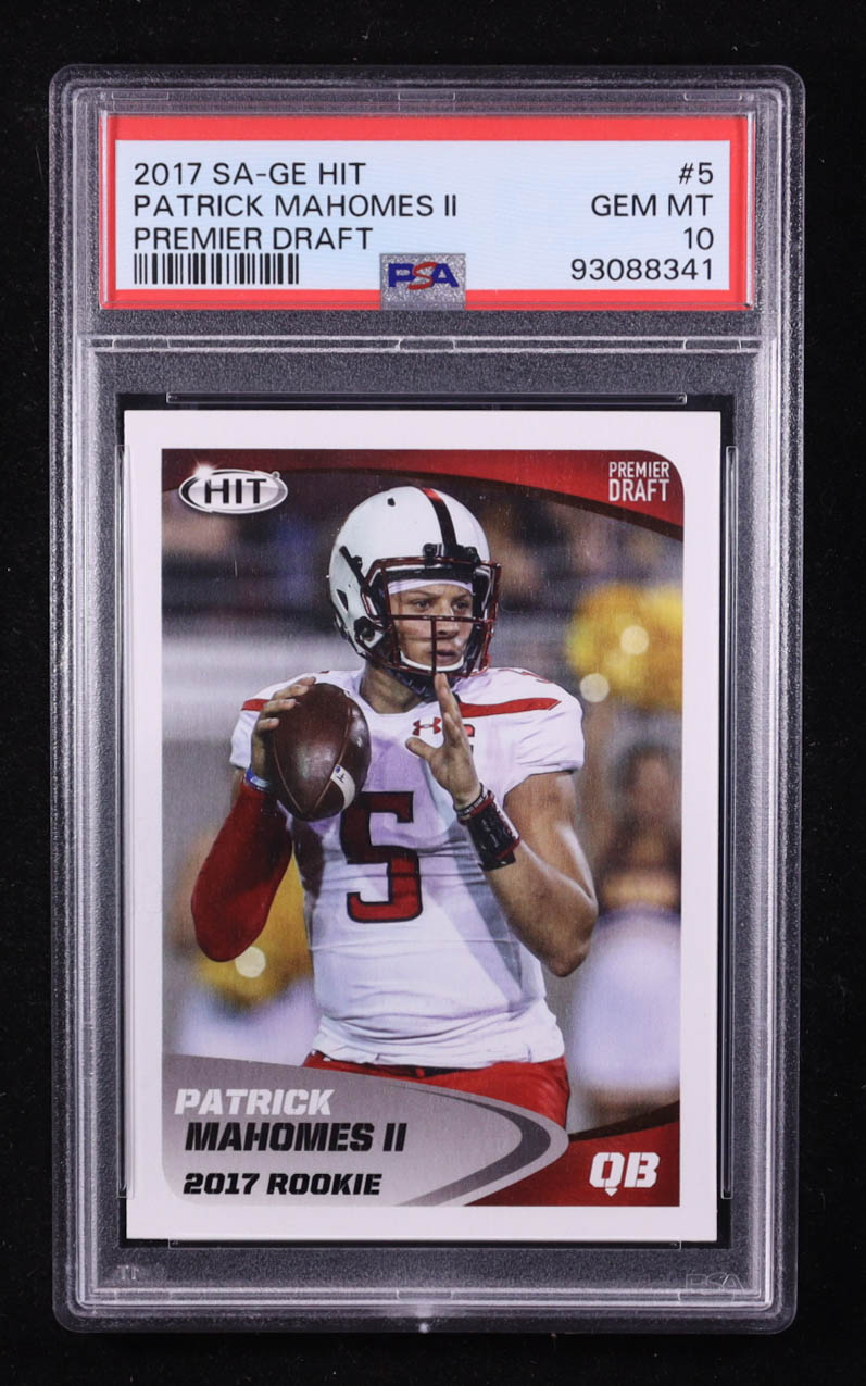 Patrick Mahomes II 2017 SAGE HIT Premier Draft #5 RC (PSA 10) at PristineAuction.com Patrick Mahomes II 2017 SAGE HIT Premier Draft #5 RC (PSA 10) at PristineAuction.com