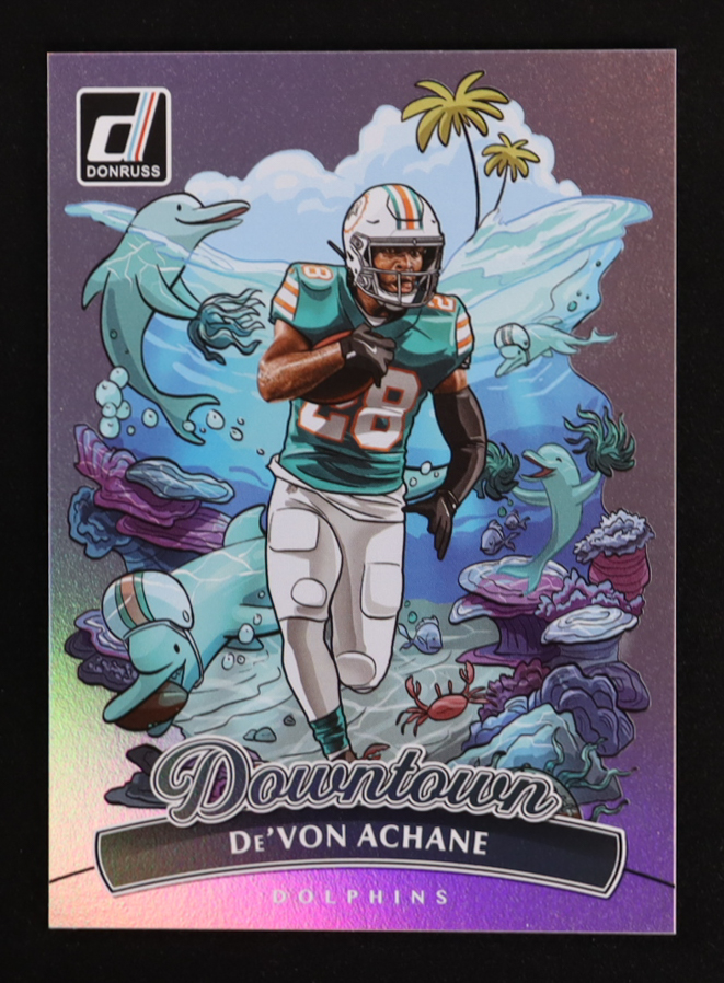 De'Von Achane 2025 Donruss Downtown #10 at PristineAuction.com De'Von Achane 2025 Donruss Downtown #10 at PristineAuction.com