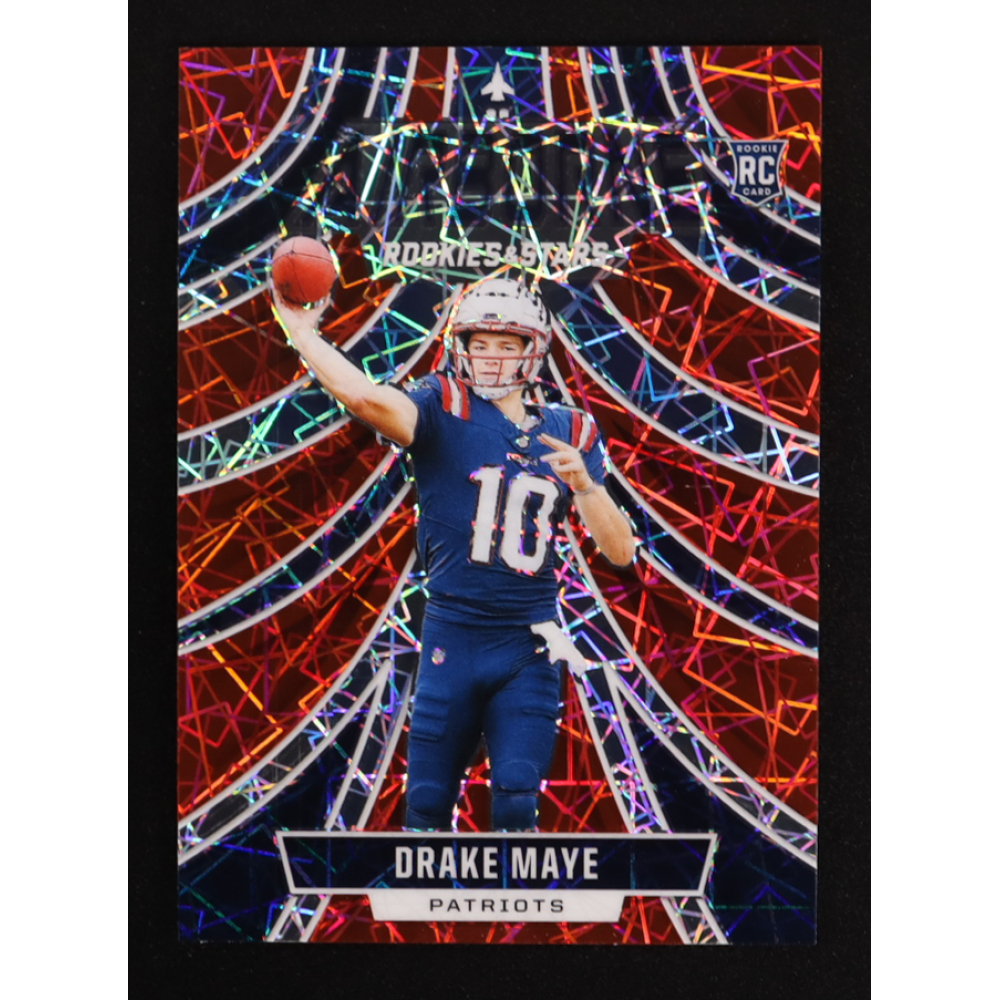 Drake Maye 2024 Rookies and Stars Airborne Longevity #24 RC at PristineAuction.com