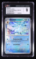 Glaceon 2025 Pokemon TCG Scarlet & Violet Prismatic Evolutions Poke Ball #025 (CGC 9) at PristineAuction.com