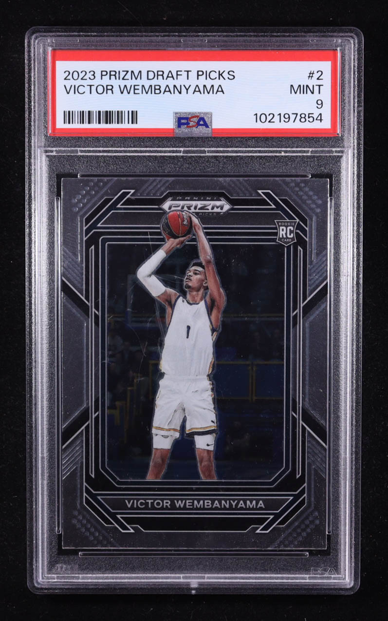 Victor Wembanyama 2023-24 Panini Prizm Draft Picks #2 RC (PSA 9) at PristineAuction.com Victor Wembanyama 2023-24 Panini Prizm Draft Picks #2 RC (PSA 9) at PristineAuction.com