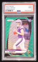 JJ McCarthy 2024 Panini Prizm Prizms Green Wave #400 RC (PSA 9) at PristineAuction.com