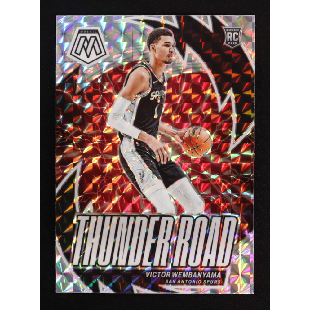 Victor Wembanyama 2023-24 Panini Mosaic Thunder Road Mosaic #8 RC at PristineAuction.com