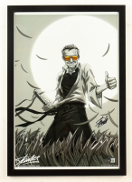 Stan Lee Signed Custom Framed Art Print (Beckett) at PristineAuction.com