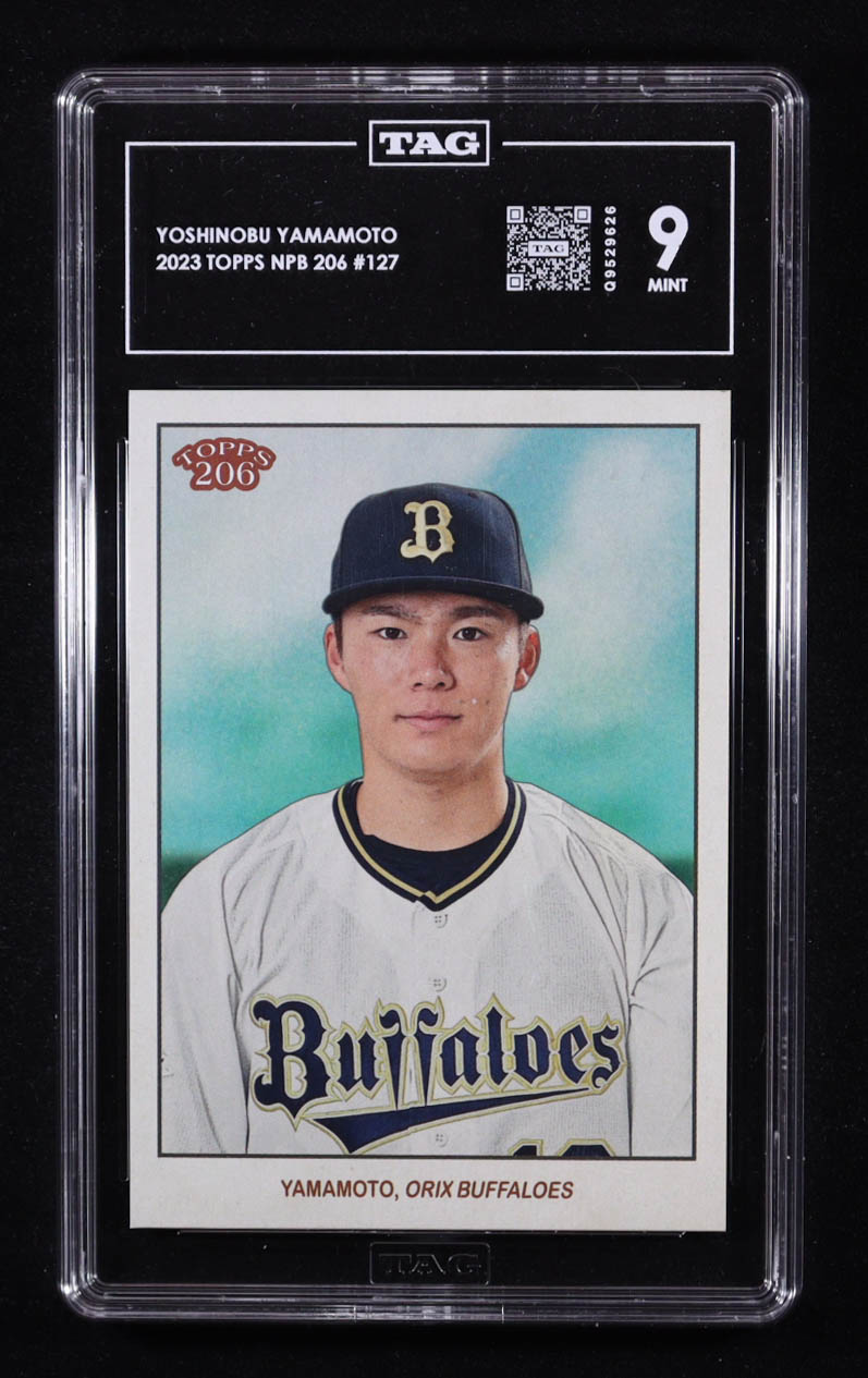 Yoshinobu Yamamoto 2023 Topps NPB 206 #127 (TAG 9) at PristineAuction.com Yoshinobu Yamamoto 2023 Topps NPB 206 #127 (TAG 9) at PristineAuction.com