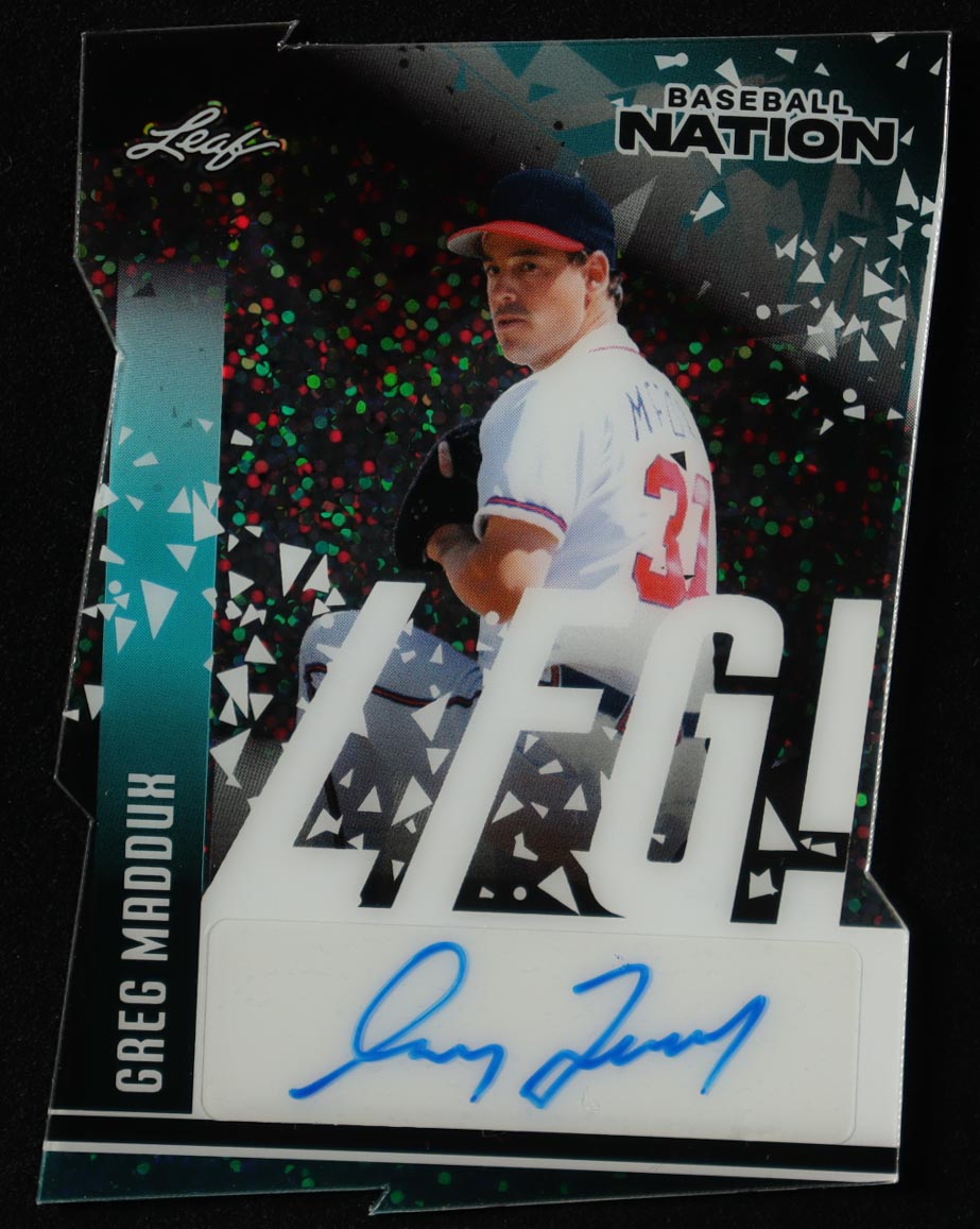 Greg Maddux 2025 Leaf Baseball Nation LFG! Autograph Clear Sparkle #LAGM1 #2/5 at PristineAuction.com Greg Maddux 2025 Leaf Baseball Nation LFG! Autograph Clear Sparkle #LAGM1 #2/5 at PristineAuction.com