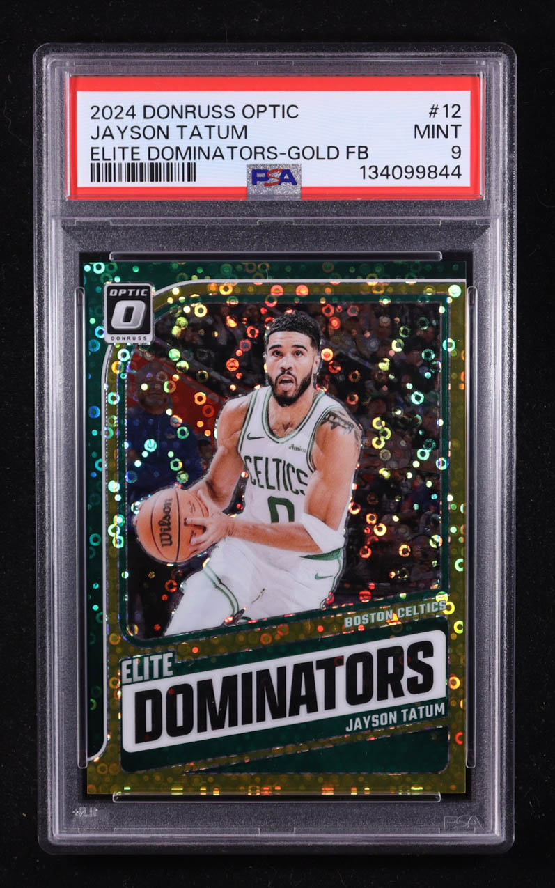 Jayson Tatum 2024-25 Donruss Optic Elite Dominators Fast Break Gold #12 #03/10 (PSA 9) at PristineAuction.com Jayson Tatum 2024-25 Donruss Optic Elite Dominators Fast Break Gold #12 #03/10 (PSA 9) at PristineAuction.com