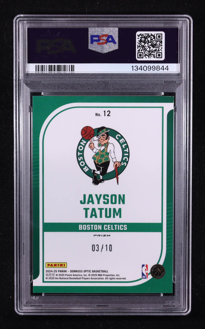 Jayson Tatum 2024-25 Donruss Optic Elite Dominators Fast Break Gold #12 #03/10 (PSA 9) at PristineAuction.com Jayson Tatum 2024-25 Donruss Optic Elite Dominators Fast Break Gold #12 #03/10 (PSA 9) at PristineAuction.com