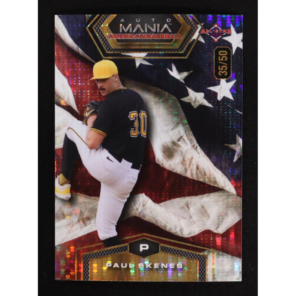 Paul Skenes 2024 Wild Card Automania American All-Star Hex American Flag Pulsar #AMAHPS #35/50 RC at PristineAuction.com