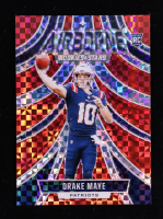 Drake Maye 2024 Rookies and Stars Airborne Red Plaid #24 RC at PristineAuction.com