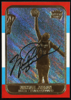 Michael Jordan 1997 Fleer Premier Signature Series Holo Prism Refractor 23Kt Gold Card #18205 at PristineAuction.com