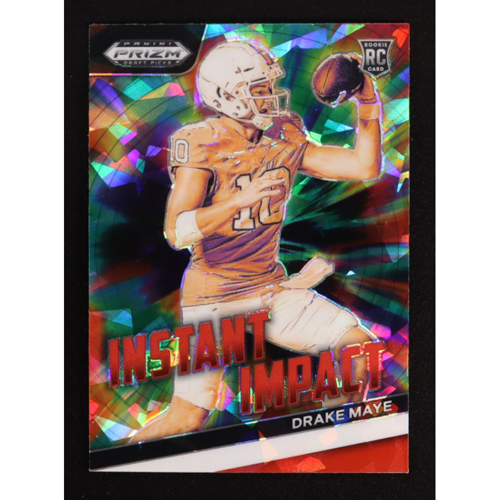 Drake Maye 2024 Panini Prizm Draft Picks Instant Impact Red Ice #4 RC at PristineAuction.com