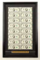 Uncut Sheet of (16) $10 Ten Dollar Bills Custom Framed Display at PristineAuction.com