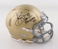Tim Brown Signed Notre Dame Fighting Irish Speed Mini Helmet Inscribed "Heisman '87" (JSA) at PristineAuction.com