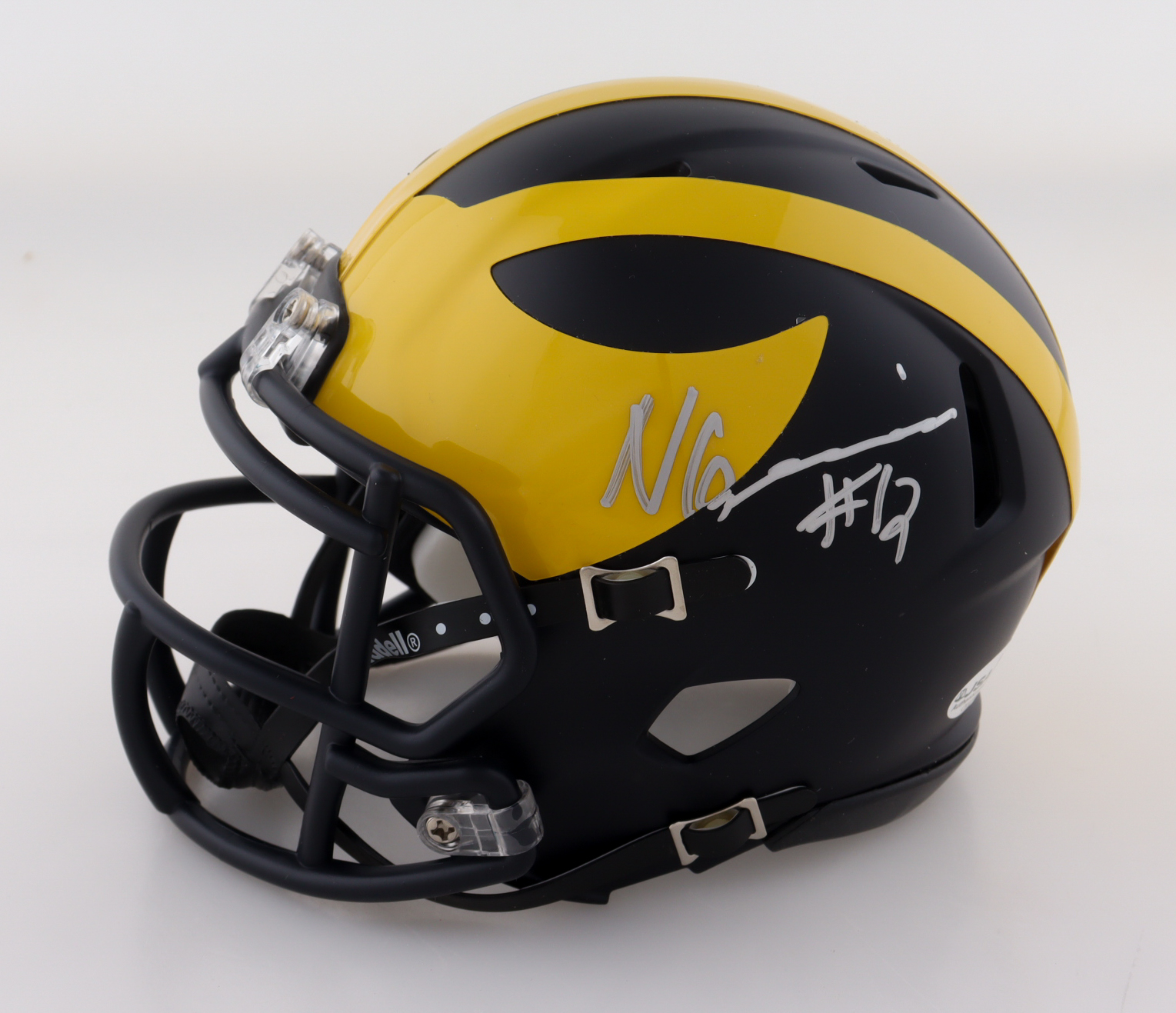 Nico Collins Signed Michigan Wolverines Speed Mini Helmet (JSA) at PristineAuction.com Nico Collins Signed Michigan Wolverines Speed Mini Helmet (JSA) at PristineAuction.com