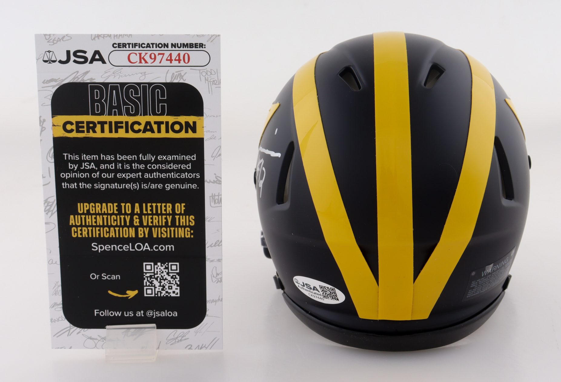 Nico Collins Signed Michigan Wolverines Speed Mini Helmet (JSA) at PristineAuction.com Nico Collins Signed Michigan Wolverines Speed Mini Helmet (JSA) at PristineAuction.com