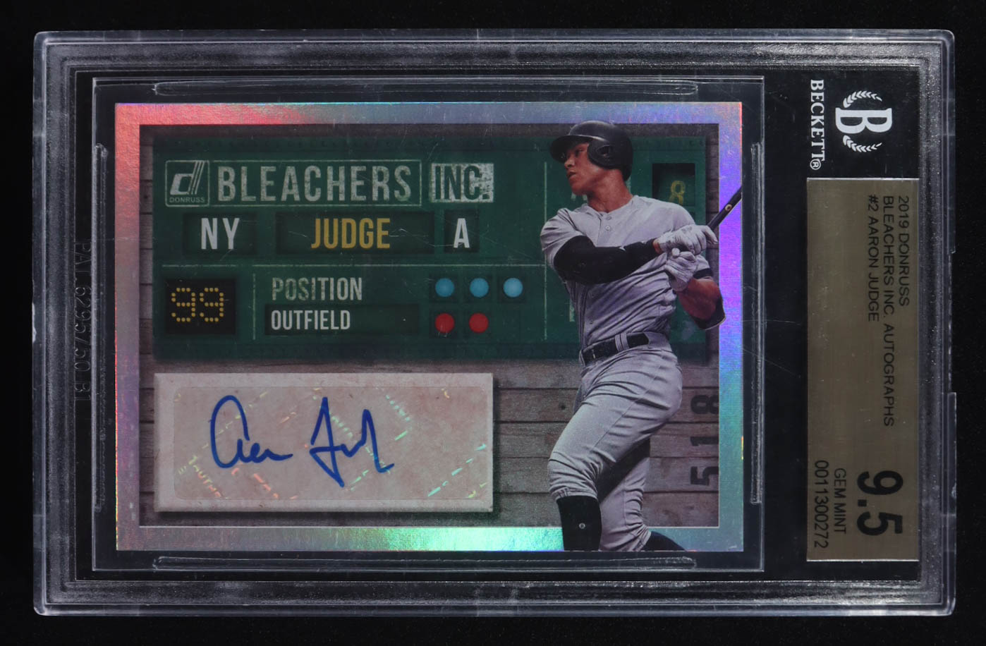 Aaron Judge 2019 Donruss Bleachers Inc. Autographs #2 (BGS 9.5 | Autograph Graded 10) at PristineAuction.com Aaron Judge 2019 Donruss Bleachers Inc. Autographs #2 (BGS 9.5 | Autograph Graded 10) at PristineAuction.com