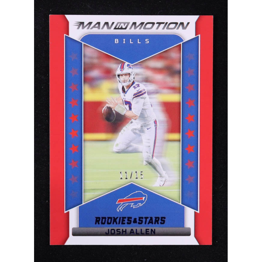 Josh Allen 2022 Rookies and Stars Man In Motion Red and Blue #27 #11/15 at PristineAuction.com