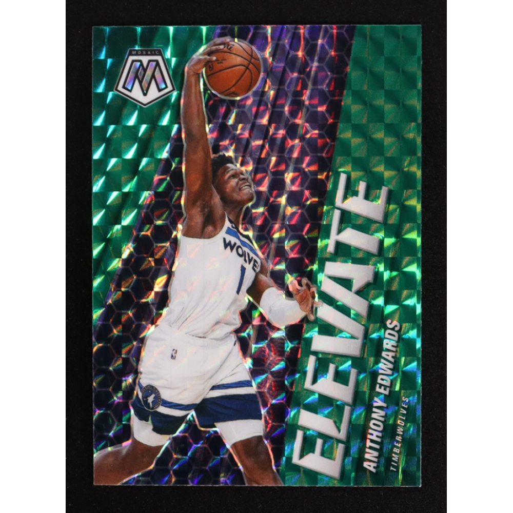Anthony Edwards 2020-21 Panini Mosaic Elevate Mosaic Green #12 RC at PristineAuction.com
