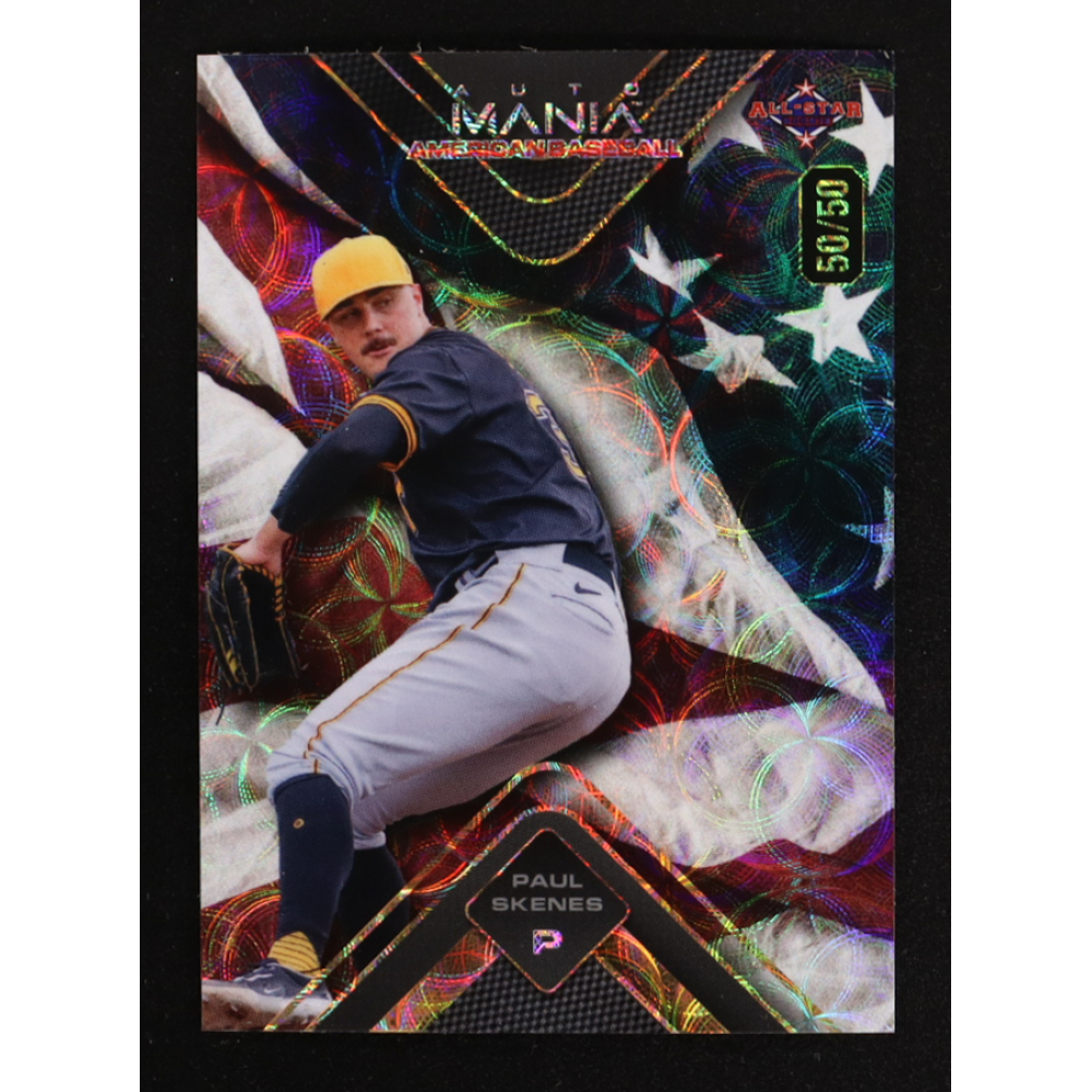 Paul Skenes 2024 Wild Card Automania American All-Star Triangle American Flag Kaleidoscope #AMATPS #50/50 RC at PristineAuction.com