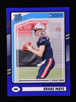 Drake Maye 2024 Donruss Press Proof Blue #379 RR RC at PristineAuction.com