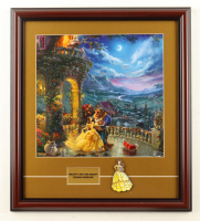 "Beauty and the Beast" by Thomas Kinkade Custom Framed Art Print Display at PristineAuction.com