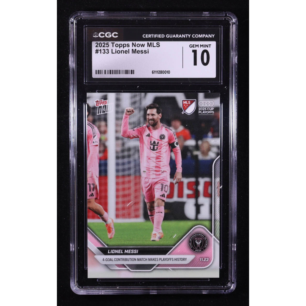 Lionel Messi 2025 Topps Now MLS #133 (CGC 10) at PristineAuction.com