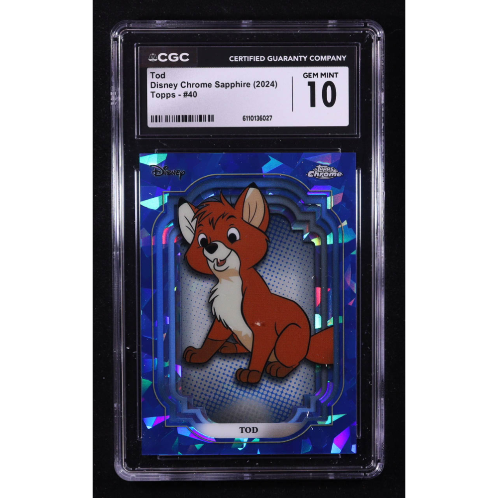 Tod 2024 Topps Chrome Sapphire Edition Disney #40 (CGC 10) at PristineAuction.com