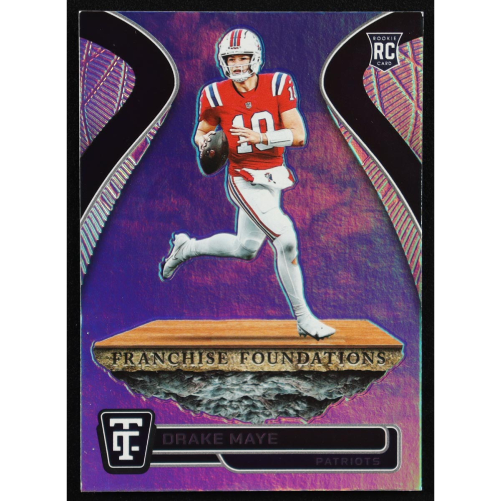Drake Maye 2024 Totally Certified Franchise Foundations Mirror #16 RC at PristineAuction.com