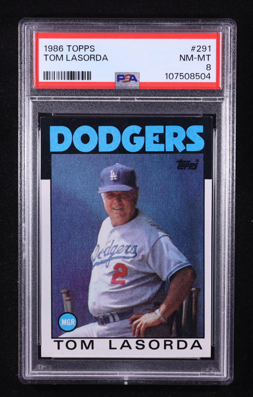 Tom Lasorda 1986 Topps #291 MG (PSA 8) at PristineAuction.com Tom Lasorda 1986 Topps #291 MG (PSA 8) at PristineAuction.com