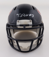 Tank Dell Signed Texans Speed Mini Helmet (JSA) at PristineAuction.com