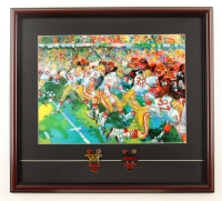 "Joe Montana at the Super Bowl" by Leroy Neiman Custom Framed Art Print Display at PristineAuction.com