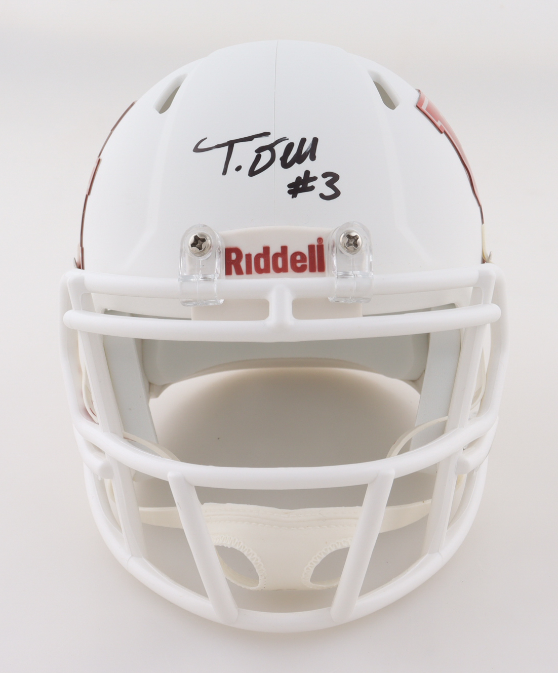Tank Dell Signed Houston Cougars Alternate Speed Mini Helmet (JSA) at PristineAuction.com Tank Dell Signed Houston Cougars Alternate Speed Mini Helmet (JSA) at PristineAuction.com