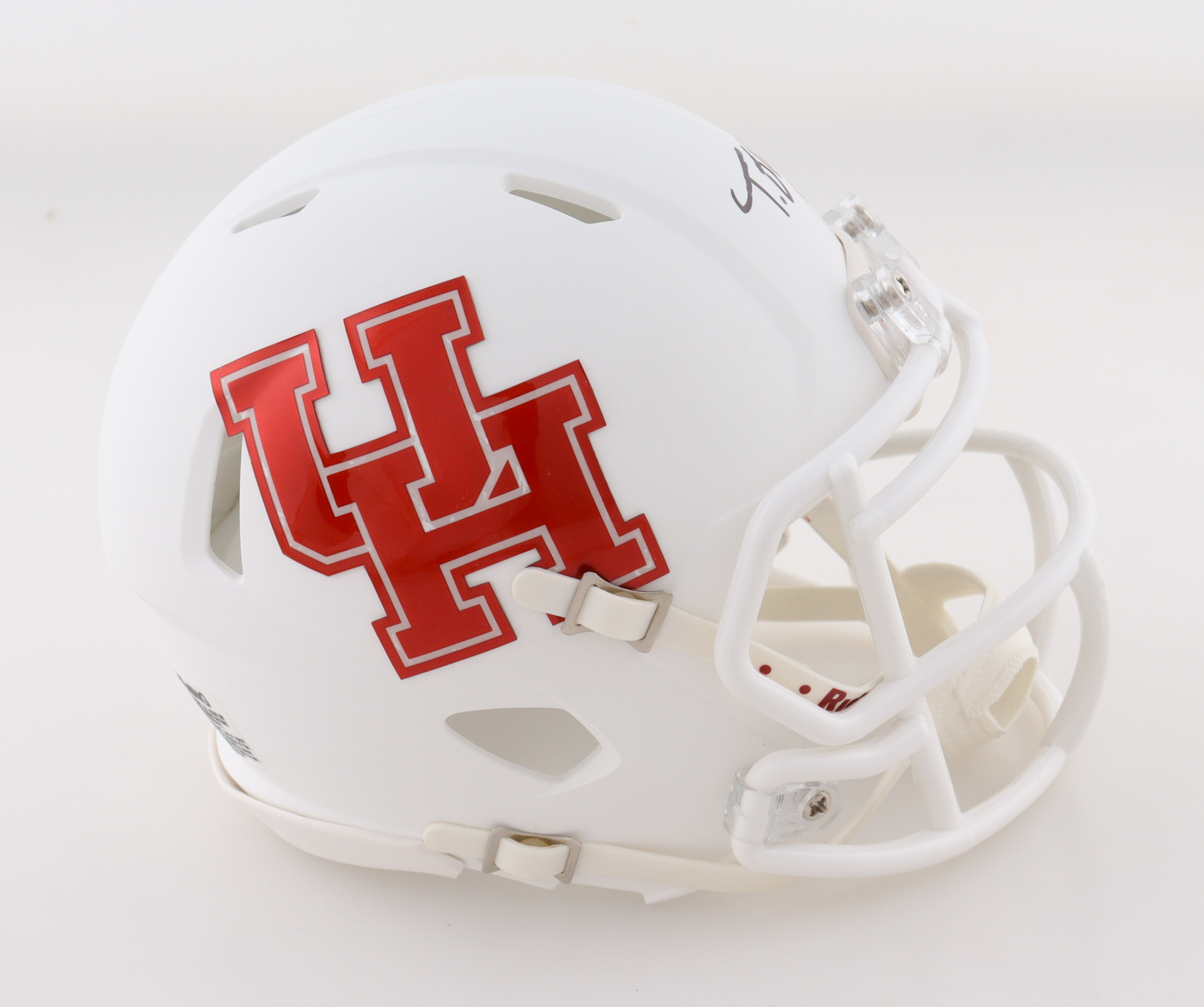 Tank Dell Signed Houston Cougars Alternate Speed Mini Helmet (JSA) at PristineAuction.com Tank Dell Signed Houston Cougars Alternate Speed Mini Helmet (JSA) at PristineAuction.com