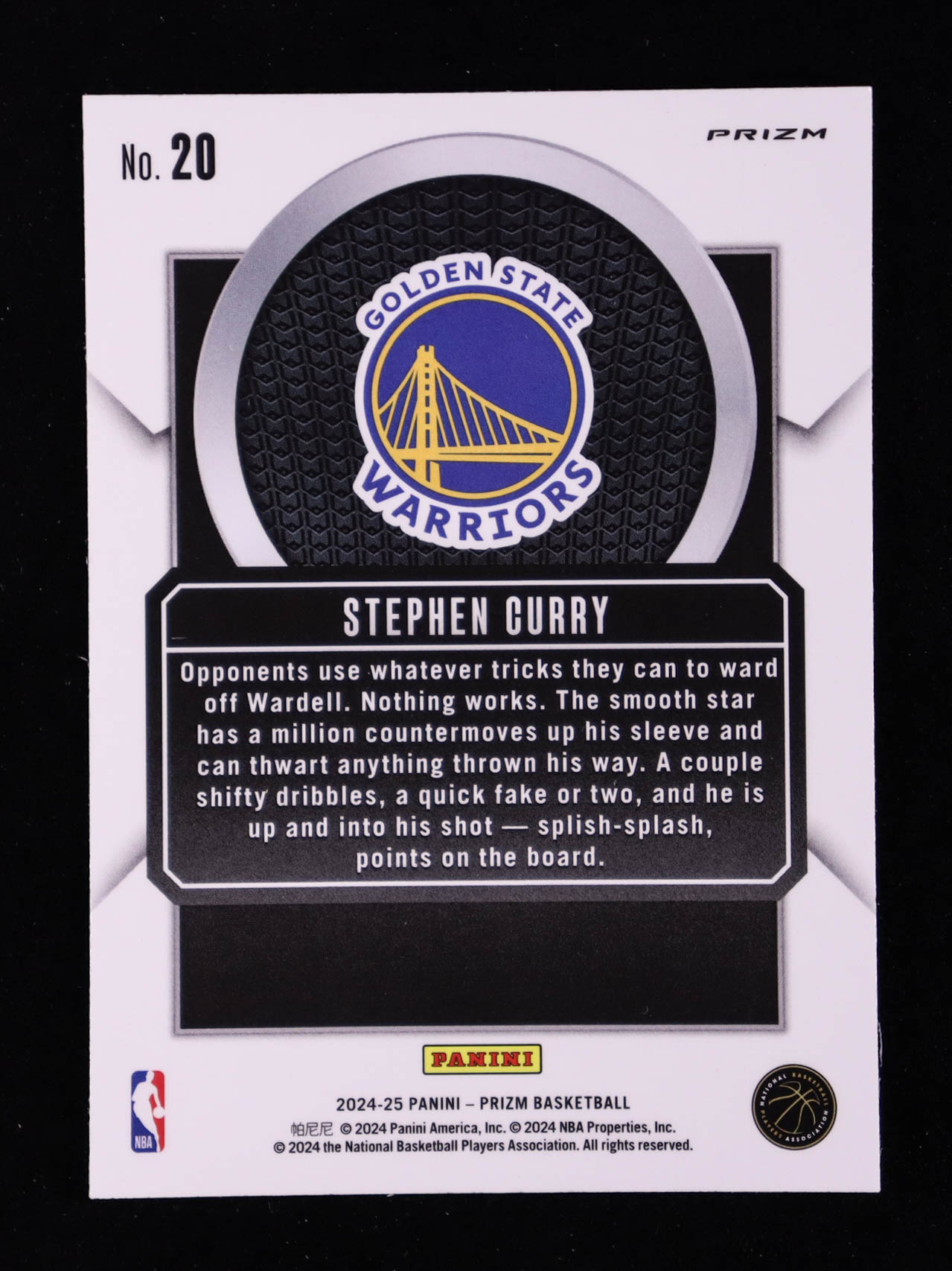 Stephen Curry 2024-25 Panini Prizm Talismen Prizms Silver #20 at PristineAuction.com Stephen Curry 2024-25 Panini Prizm Talismen Prizms Silver #20 at PristineAuction.com