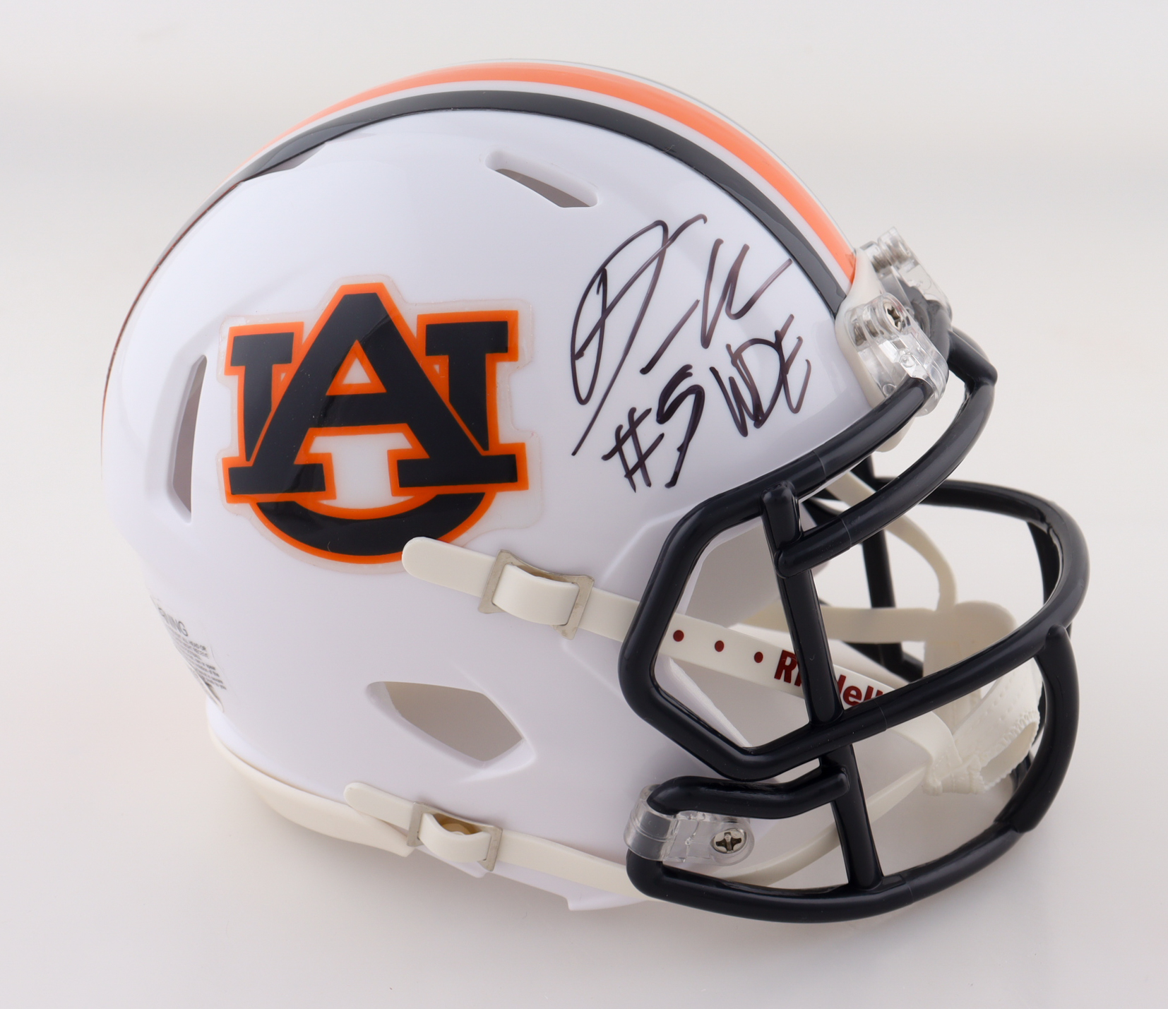 Derrick Brown Signed Auburn Tigers Mini Helmet Inscribed "WDE" (JSA) at PristineAuction.com Derrick Brown Signed Auburn Tigers Mini Helmet Inscribed "WDE" (JSA) at PristineAuction.com