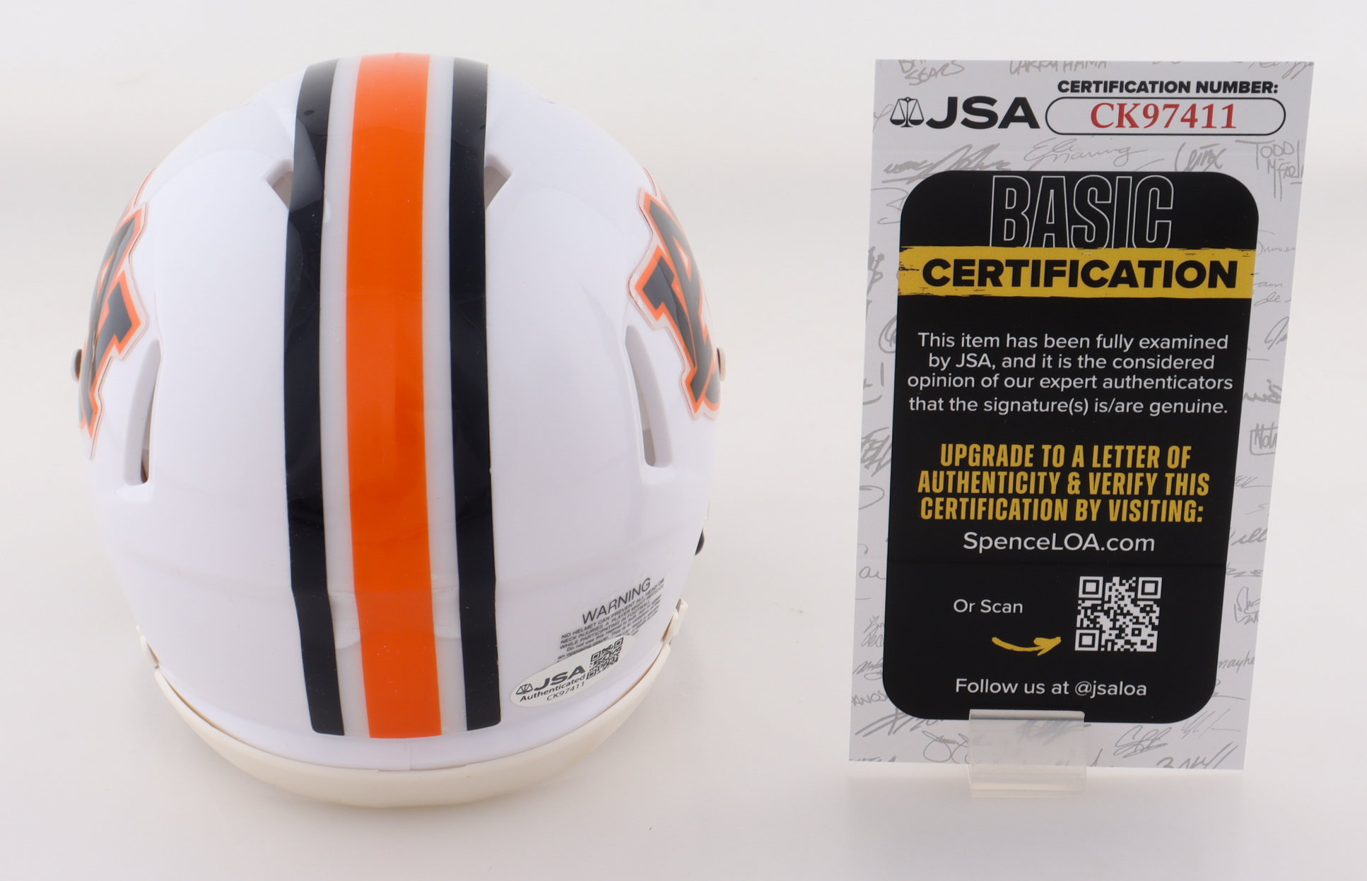 Derrick Brown Signed Auburn Tigers Mini Helmet Inscribed "WDE" (JSA) at PristineAuction.com Derrick Brown Signed Auburn Tigers Mini Helmet Inscribed "WDE" (JSA) at PristineAuction.com