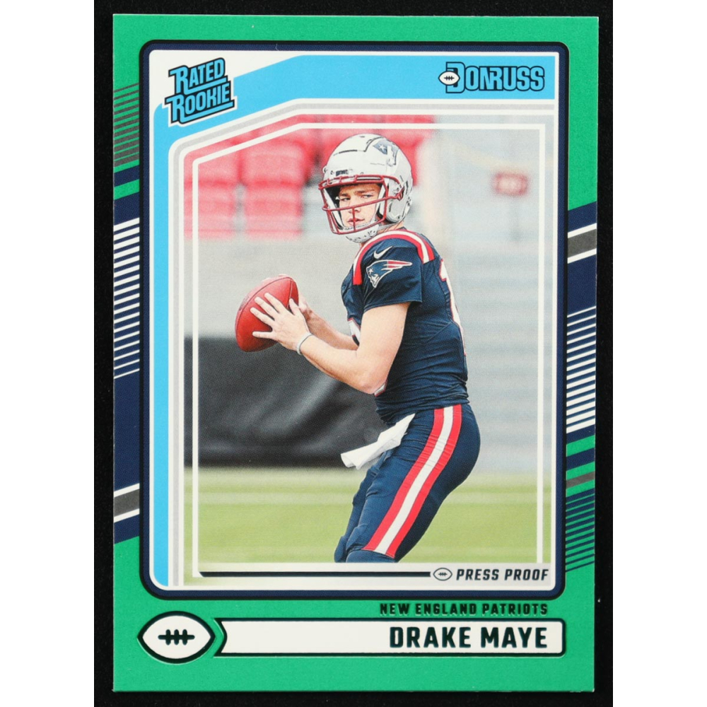 Drake Maye 2024 Donruss Press Proof Green #379 RR RC at PristineAuction.com