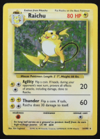 Raichu 1999 Pokemon Base Unlimited #14 Holo at PristineAuction.com